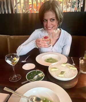 Claire Coffee Instagram - A love affair in 3 parts:
1. Skepticism
2. Surprise
3. Here are keys and a toothbrush, Cherry Blossom Cocktail @elevenmadisonpark, I am yours forever!