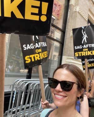 Claire Coffee Instagram - FIRED UP TO FIGHT FOR FAIR WAGES AND ALSO SHUT DOWN CORPORATE GREED AS BONUS !! WORKERS UNITE! @sagaftra #unionstrong