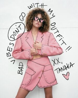 Clara Wilsey Instagram - TANAKA VINTAGE IS LIVE YALL! ✨ @tanakavintage 
Up cycled, vintage pieces, custom made to your measurements!! I’m so proud of my friend @anatanaka for creating and smashing her new label! 💗
