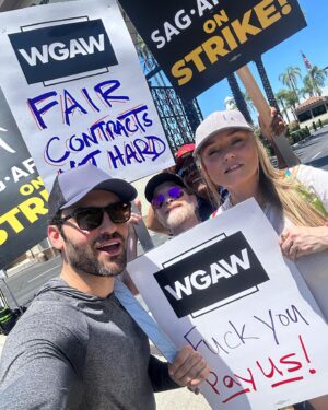 Clare Grant Instagram - Fuck you, pay us. 
#SagAftra #WGAW