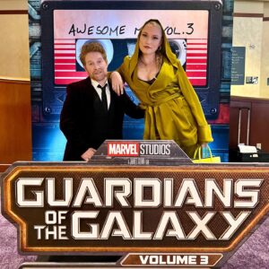 Clare Grant Instagram - Well, @jamesgunn you did it again. #GotG3 is no less than stunning. I couldn’t be more happy or proud for everyone involved. James, the depth of your heart shines in this movie like it does in no other. It’s so you. The emotional journey you take us on is incredible. I could cry right now just thinking about it. From me &  every other misfit out there longing for family and sense of purpose- thank you for this beautiful gift. Congratulations, Guardians!! I hope everyone loves this phenomenal movie as much as I do. 

-Styled by @joeytierney 
-Hair/Makeup by @anissaemily 
-Looks by @ysl
-Sneakers by @nike 
-Tears of Joy by @jamesgunn