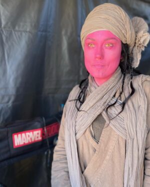 Clare Grant Instagram - This weekend the final chapter of @jamesgunn’s Guardians of Galaxy trilogy comes to a close. I loved each of these movies so much. But mostly I have loved watching my friend bring these characters to life and seeing the world fall in love with James as a writer & director. Guardians holds a special place in my own misfit heart and I am honored to play in this world even a tiny bit. Thanks, James for bringing me into the Guardians family. I loved every minute of my day on set. Hope you all love this film as much as I do!!!