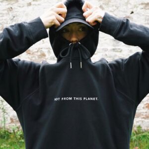 Clare Uchima Instagram - It’s getting chilly 🍂🍁 so we made some organic unisex hoodies. Made with organic cotton. Vegan & fairtrade.
・・・
#Repost @majomedicine 
Anyone else feel like they’re “Not From This Planet”? 😆🙋🏻‍♀️💁🏻‍♀️🤪
寒くなってきたので、暖かいオーガニックコットンのパーカー作ったよ。ユニセックスでオーバーサイズな感じ^_^ もちろんヴィーガン✨
.
.
.
.
.
📸 by @rosauch 
#hoodie #nftp #notfromthisplanet #organic #majomedicine #unisexfashion #unisex #vegan #fairtrade #fairtradefashion #ethicalfashion #organicfashion #パーカー #オーガニックライフ #エシカルファッション