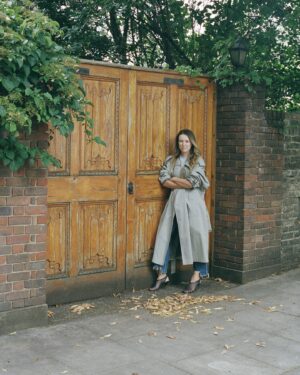 Clare Waight Keller Instagram - Back in August a young photographer approached me through Instagram about taking a portrait of me for his designer series, however I’m truly not one for this type of thing. Having a portrait taken is usually at the bottom of my list. 
But I decided to take a look at Andrew’s work and I really liked what I saw. 
It’s all shot on old cameras 35mm film or those pointn’shoot wind on pocket cameras - no way to see the results live as we do all the time today on digital. The other big difference is without all that jumping to look at the monitor to check the images we just chatted, got to know each other a bit.
So of course there is the element of the surprise and reveal when everything is developed. 
So here they are - the lovely unfiltered results 🖤. Thank you so much @anxxquinn for such a fun morning together in my neighbourhood.