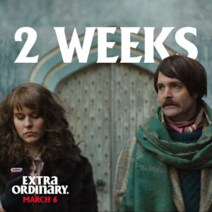 Claudia O'Doherty Instagram - This is much clearer than my previous caption: “The wait is over in TWO WEEKS when #ExtraOrdinaryFilm comes to U.S. theaters on March 6th. Check your local Alamo @drafthouse for an early screening and livestream Q&A event with @maeveinamerica, @orviv, and @dingdongitsclaudiaodoherty on March 1st! #comingsoon”