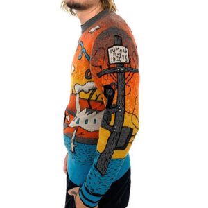 Claudia O'Doherty Instagram - 🚨MODEL ALERT🚨 Legendary knitwear designer @wah_wah_australia has collaborated with my father @regmombassaofficial to make these legendary jumpers/sweaters. 100% of profits go to @theclimatecouncil and @firesticks.alliance.network. Pre orders are available now, link in bio. Click through to see the jumper on a male model, and the inspiration for my modelling.