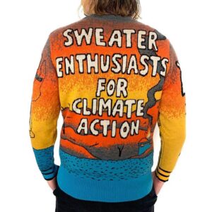 Claudia O'Doherty Instagram - 🚨MODEL ALERT🚨 Legendary knitwear designer @wah_wah_australia has collaborated with my father @regmombassaofficial to make these legendary jumpers/sweaters. 100% of profits go to @theclimatecouncil and @firesticks.alliance.network. Pre orders are available now, link in bio. Click through to see the jumper on a male model, and the inspiration for my modelling.