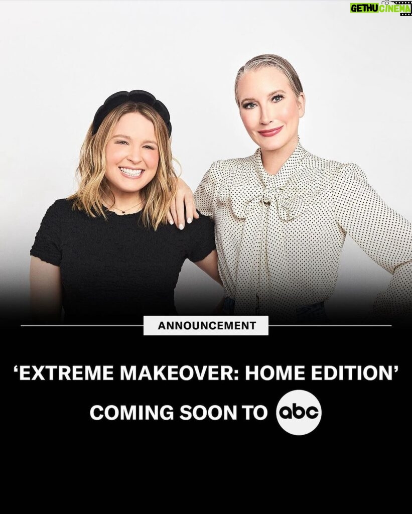 Clea Shearer Instagram - COMING SOON TO ABC 👏🏼👏🏼👏🏼 Extreme Makeover: Home Edition is such an iconic show, and being the new hosts is the honor of a lifetime. Can’t wait to move that bus! 🚌