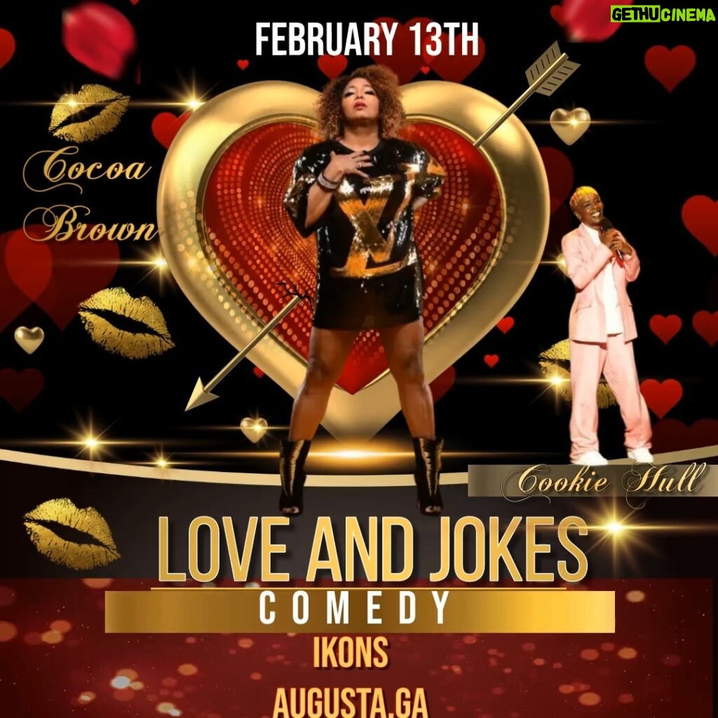 Cocoa Brown Instagram - Hey y'all! 🍫❤️ Get ready for some cocoa brown love and jokes at the Love and Jokes Comedy Show! Catch me and the hilarious Cookie Hull at @ikonzcigarlounge in Augusta, GA on February 13th. It's the perfect pre-Valentine's Day treat, so bring out your boo or bae for a night of laughs and love! See you there! 😄 #LoveAndJokes #ValentinesDay"