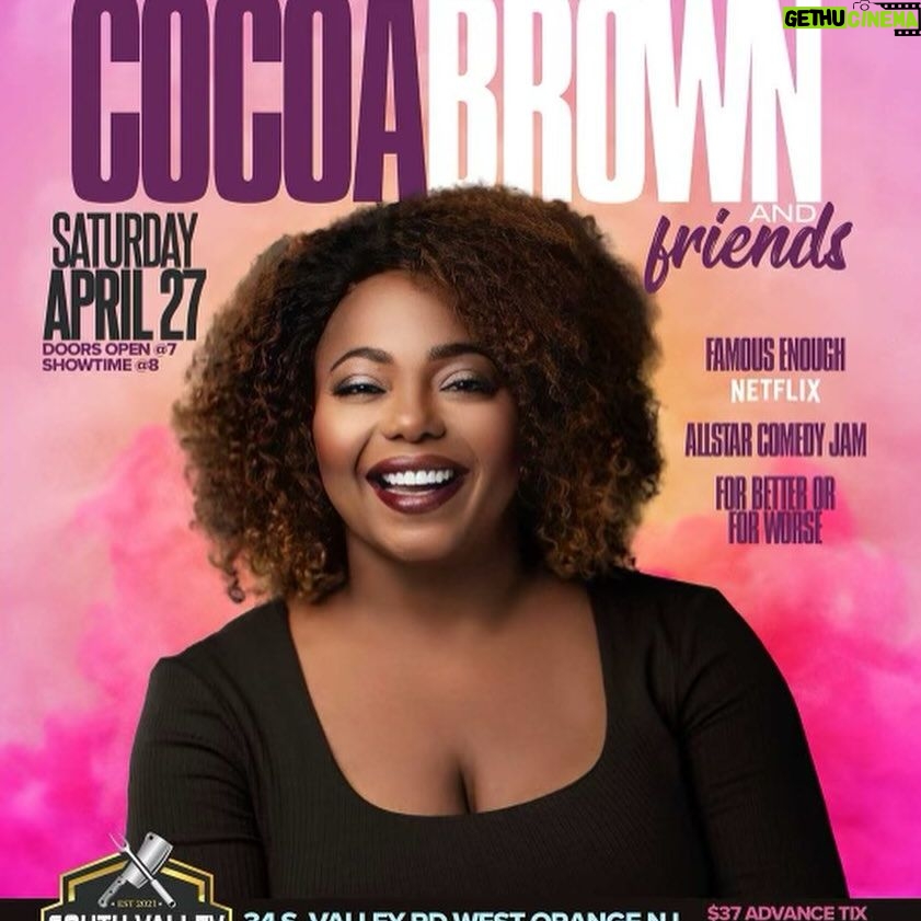Cocoa Brown Instagram - NEW JERSEY! You got NEXT! This weekend! Two shows! Two locations! So there’s NO EXCUSE not to come get this FUNNY! Hosted by my brother from another mother @talentdacomedian featuring a lineup of some of funniest folks to hit a stage! So GET THOSE TICKETS! LET’S GOOOOO! #livecomedy #standupcomedy #funnypeople #newjersey #cocoabrownonefunnymomma #letsgo #issavibe