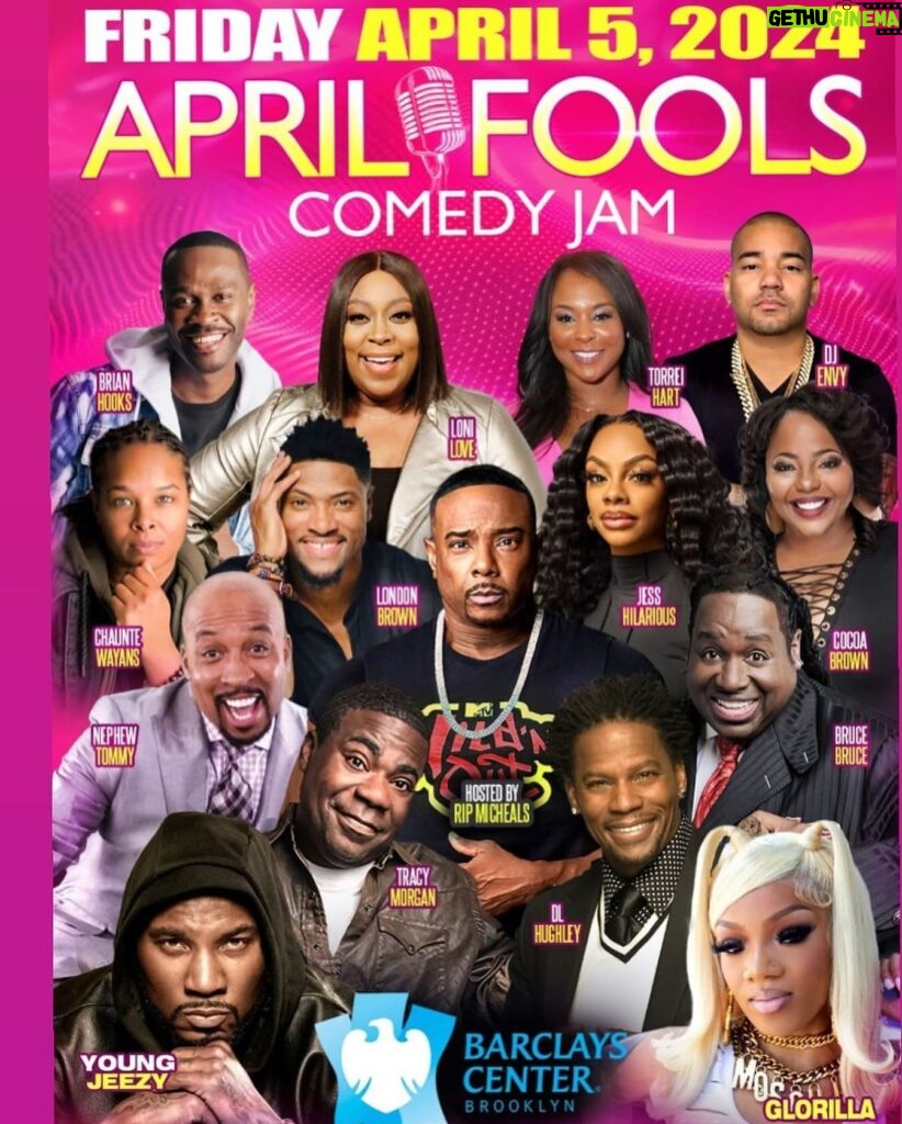 Cocoa Brown Instagram - Repost from @ripmicheals • Yes! April 5th @barclayscenter @aprilfoolscomedy & we just added @glorillapimp & more Get Tickets now see @mybrucebruce @thedlhughleyshow @jesshilarious_official @tracymorgan @thenephewtommyexp @reallondonbrown @comiclonilove @cocoabrownonefunnymomma #Comedy #funny