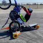 Cody Renee Cameron Instagram - Wheeeeee! I love being upside down, inside out, adrenaline rushed, disciplined, and always down to learn more! ⚡️ Obsessed with @live100moto whether it’s Supermoto, Wheelie training, or private 1on1s, Djamil will coach you into leveling up! DM them for deets! 😎