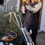 Cody Renee Cameron Instagram - @actuallyitsaxel might be 1 of the funniest AND most badass women I’ve ever met! Check out the full interview about her 1948 panhead born free build on the @IronPonyShow youtube channel. Event @paradiseroadshow Filmed by @jigger.la Edited by @rach.mclach Crew @the_marvelous_kate #paradiseroadshow #panhead #harleydavidson #chopperlife #ironponyshow #bornfree #motorcycleshow