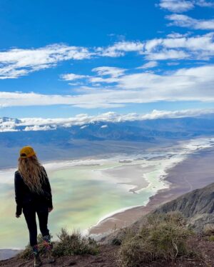 Cody Renee Cameron Instagram - Riding motorcycles thru Death Valley, the hottest place on earth with a record temperature of 135 degrees, during a winter storm warning was crazy! 

It’s also where the lowest point in the United States and the high point are less than 100 miles from each other!

Check out our latest episode of the Iron Pony Show: A Motorcycle Adventure thru Death Valley for more! 

Youtube 🔗 in bio 

Photocred @jigger.la 

#deathvalley #motorcycleadventure #badwaterbasin #mesquitesanddunes #dantesview #sportster883