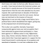 Colby Minifie Instagram - @smilesguthrie wrote this weeks ago and I’ve reread it many times since. It feels to me like a sentiment that deserves amplification. The violence on October 7th was abhorrent. And the continued cycle of violence on civilians must be broken. Here are some organizations you can donate to if you’re so inclined. @doctorswithoutborders and @chooselove both give care where it is needed.
