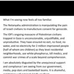 Colby Minifie Instagram - @smilesguthrie wrote this weeks ago and I’ve reread it many times since. It feels to me like a sentiment that deserves amplification. The violence on October 7th was abhorrent. And the continued cycle of violence on civilians must be broken. Here are some organizations you can donate to if you’re so inclined. @doctorswithoutborders and @chooselove both give care where it is needed.