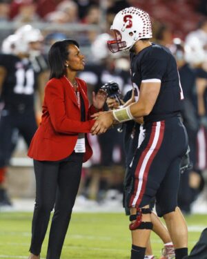 Condoleezza Rice Instagram - Thank you, Andrew, for the skill and grit with which you played the game of football. And thank you for the grace and integrity that are hallmarks of who you are. Those of us in your Cardinal family are so proud of you. 
Prayers for good health. You have so much to give, and I look forward to your next chapter, my friend. {Photo by Jason O. Watson}