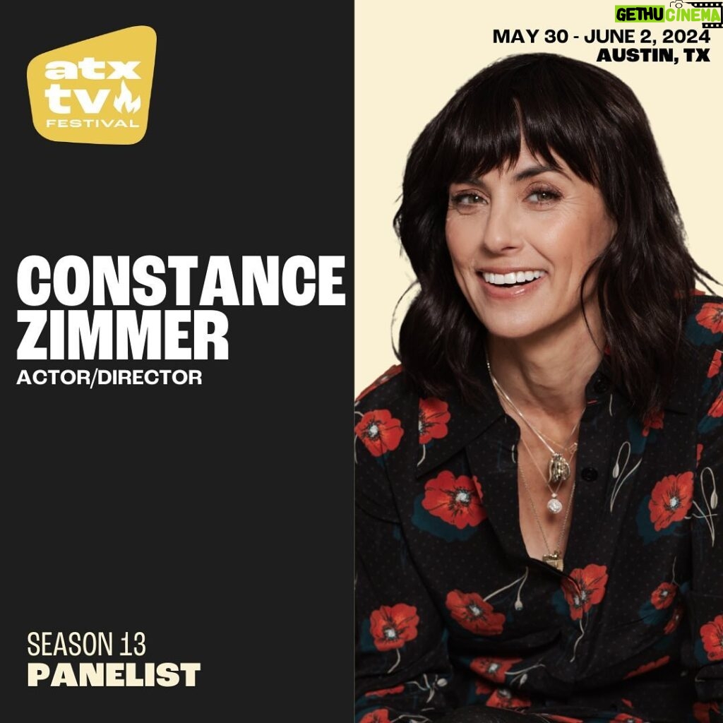 Constance Zimmer Instagram - I AM BEYOND thrilled and excited to be a part of @atxfestival this year, my first time! Honored to be celebrating #NormanLear with a dream cast @kateysagal @phil.rosenthal @eldannypino and more for a LIVE reading of #Maude! You can buy single tickets for this closing night event or get a badge for the whole weekend because there are more announcements coming (including me too)!