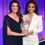 Corinne Foxx Instagram - Thank you @endofound for an incredible night and for this year’s Blossom Award 💛 It was an unforgettable. Thank you for spreading awareness about endometriosis & for giving me a platform to share my story. I will continue to advocate for my fellow endo warriors: This is just the beginning 💛#endometriosis #endowarrior #blossomball