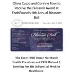 Corinne Foxx Instagram - I am so honored to be recognized by @endofound at this year’s Blossom Ball 💛 When I was diagnosed with endometriosis in 2018, I watched Halsey’s and Lena Dunham’s honoree speeches from the Blossom Ball to help get me through the hard days. To be in their shoes now is an absolute full circle moment for me. Thank you. Learn more about endometriosis & @endofound ‘s work at: endofound.org #endometriosis #blossomball #endowarrior #endo