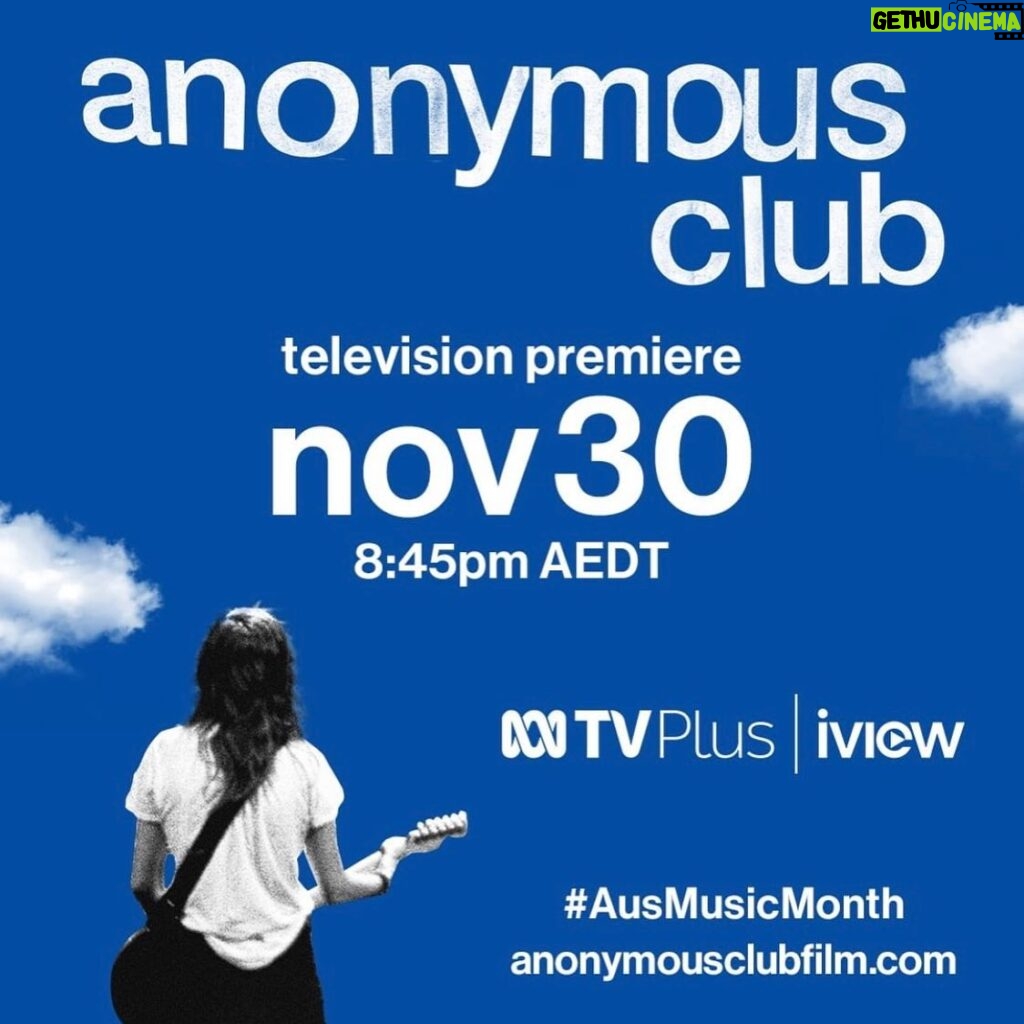 Courtney Barnett Instagram - @anonymousclubfilm Television Premiere November 30 @abctv 8:45pm AEDT Photo by @mojojo.jojojo