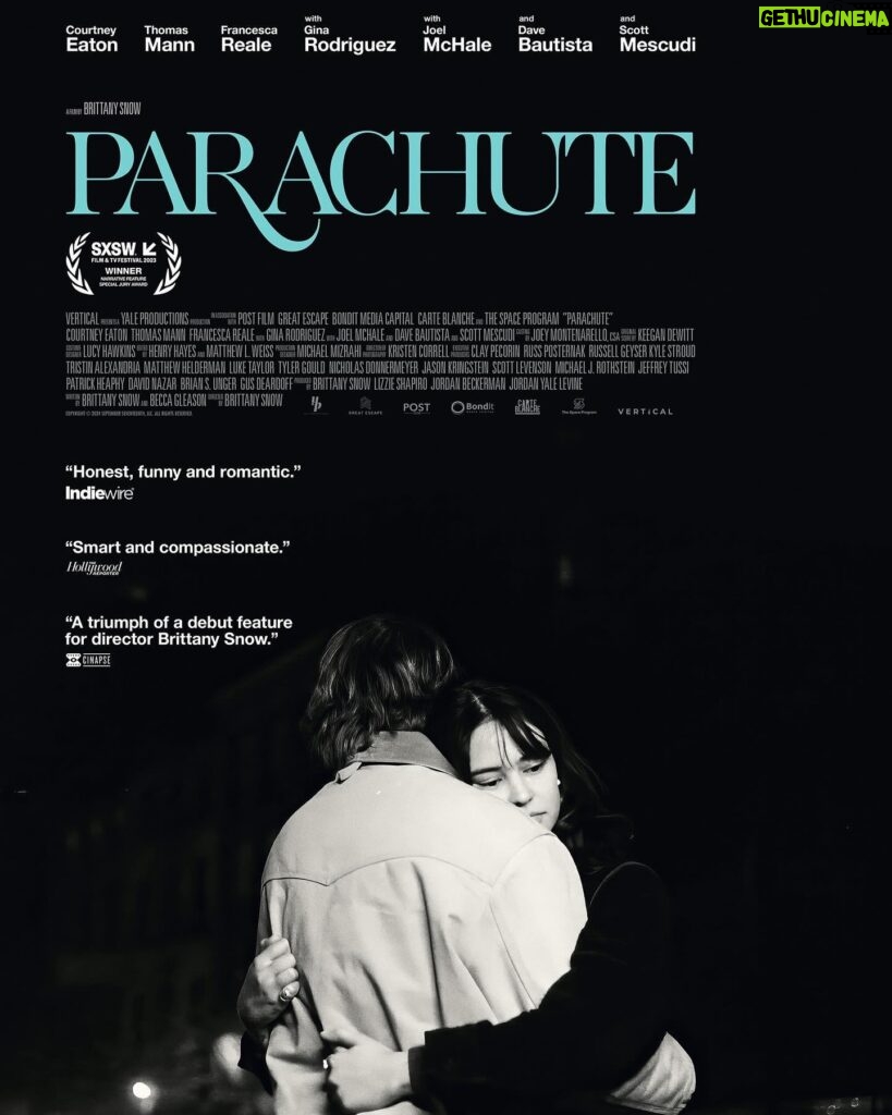 Courtney Eaton Instagram - APRIL 5th! #parachutefilm