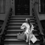 Courtney Halverson Instagram - An afternoon spent roaming the west village, and keeping my @monostravel by my side. Perfect for my commute into the city as there’s room for my laptop on the way in, and room for flowers to bring home. #partnership | #romanticstyle #nyc #westvillage