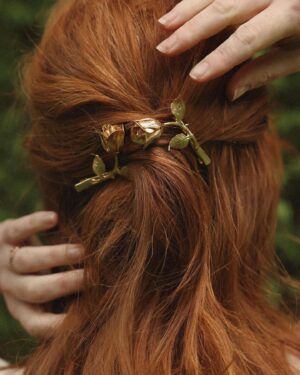Courtney Halverson Instagram - “I always prefer wildflowers.” 
“I suspected as much.” 💐 

My love of wildflowers and of spring and Jane Austen and romance and Beatrix Potter and The Secret Garden and of antiques and of film scores and far too many other things to name all stems (pun intended) from my mother who raised me with all of the above. Thank you for instilling in me a love of all of this so early on. I am who I am this day because of you. 

And if you happen to recognize the quote here you very likely are similar, so maybe we grew up loving the same things. 🌿
.
.
.
#romanticstyle #cinematicmoments #wildflowers #ialwayspreferwildflowers #vintagevibes 
.
.
Wearing a dress from @rixo paired with beautiful clips from @eponavalley 🌿 lip color is banquette from @iliabeauty