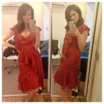 Courtney Henggeler Instagram - So I’m not pregnant (and if I am that baby is probably drunk right now) BUT with the help of @franzvon and several layers suspiciously placed vertical ruffles I was able to smuggle a small child under my clothes for the entirety of Season 2 of @cobrakaiseries And no one was the wiser. Well except for that person who kept messaging me asking me why I was smuggling a small child under my clothes during season 2. But I’m pretty sure that was just because he’s my husband. And he’s nosey. Any one else notice?