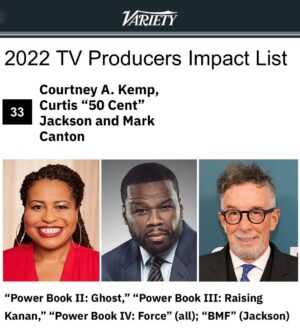 Courtney Kemp Agboh Instagram - Proud to be included on @Variety’s list of Most Impactful Scripted Producers this year. Link in Stories.