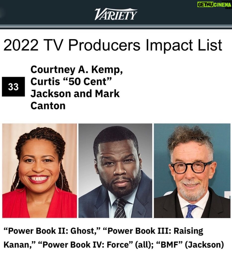 Courtney Kemp Agboh Instagram - Proud to be included on @Variety’s list of Most Impactful Scripted Producers this year. Link in Stories.
