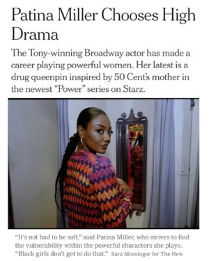 Courtney Kemp Agboh Instagram - @PatinaMiller for @nytimes. Link in bio! #PowerWomen