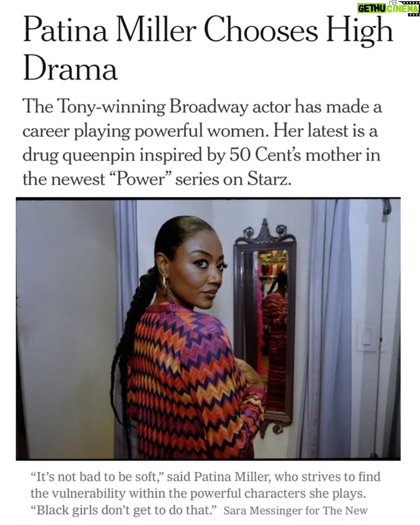 Courtney Kemp Agboh Instagram - @PatinaMiller for @nytimes. Link in bio! #PowerWomen
