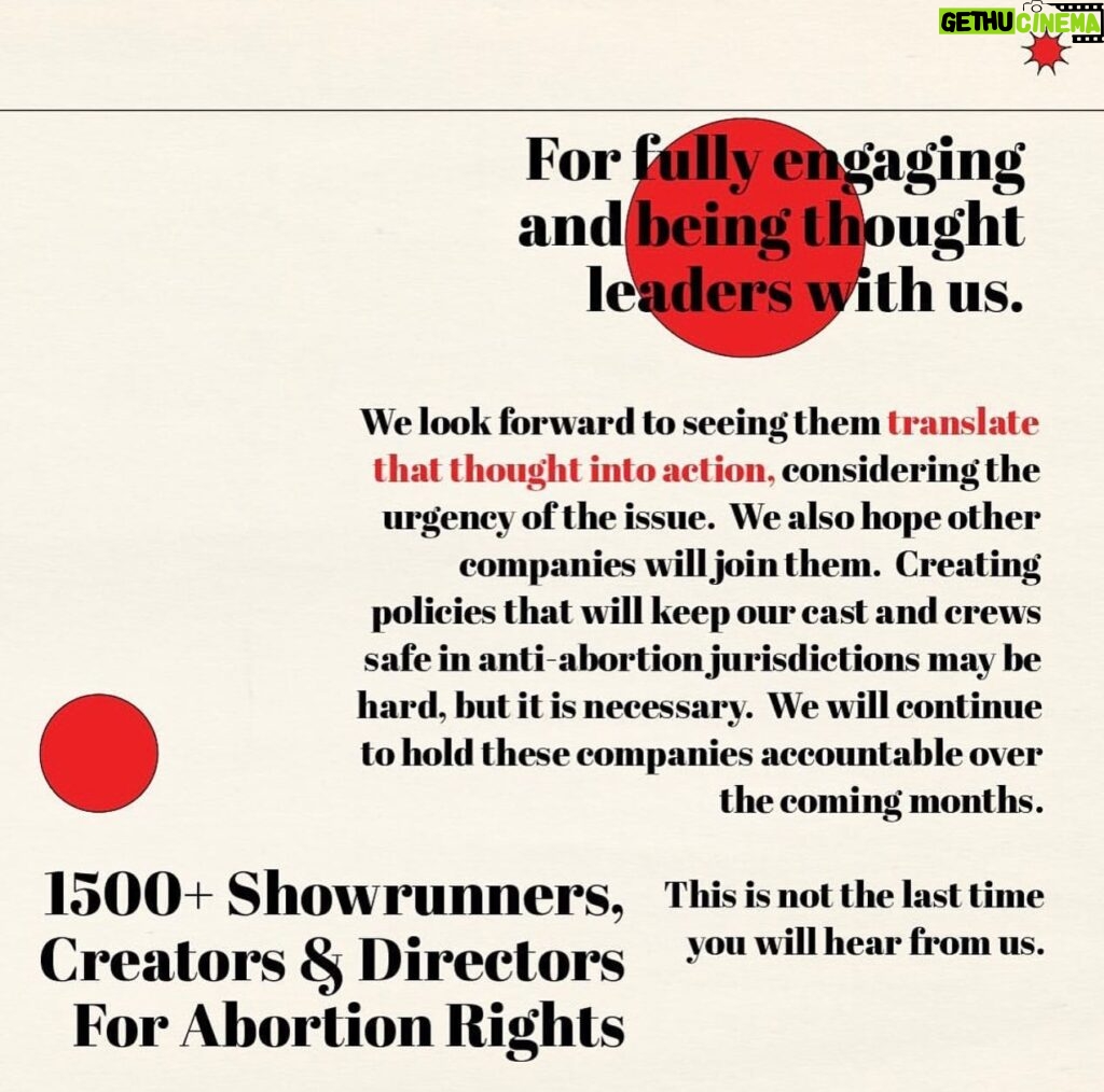 Courtney Kemp Agboh Instagram - I’m with a coalition of 1500 creators, showrunners and directors who managed to get all nine of Hollywood’s major employers to engage with us on the issue of abortion rights. This is not the last time you will hear from us. #hollywood4abortionaccess