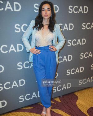 Cristina Rodlo Instagram - Thank you #scadfest for the invitation we had a great time!! @68whiskey @paramountnetwork 
Stylist @tiffanichynel 💙💙
Blazer & trousers @emporioarmani 
Bodysuit @elisabettafranchi 
Earrings @cosstores 
Ring @apmmonaco 
Heels @stellaluna 
Hair @michaelduenas 
Makeup @gabbipascua 
#scad #scadfestival #68whiskey #atvfest #enterteinmentweekly #alvarez #atlanta #🔛ti🤦🏻‍♀️