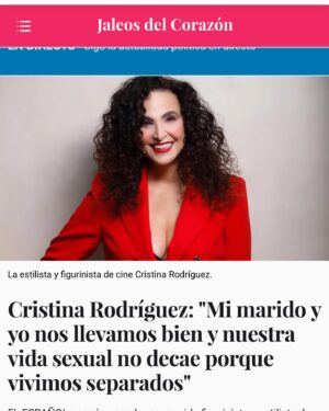 Cristina Rodríguez Torres Instagram - Esta entrevista me ha hecho especial ilusión, no por lo impecable, intachable y profesional que ha sido si no por quien me la hecho. @raul_rodo  es la persona que está de atrás de este artículo. Raul Rodríguez. ❤️ Nos conocimos hace muchos años, el tenia 23 años, yo muchos más y hablamos y nos miramos a los ojos. Raul empezaba su carrera profesional, estaba lleno de incertidumbre pero cuando lo conoces, sabes que va a llegar y Ha Llegado… y lo que te queda Amigo. Gracias. 😍 Y a todos lo que han hecho posible esta entrevista ha sido un regalo fantástico. @genelromero a ti sobre todo. A @cosmeticamimate por estar juntas y por la piel. @hoteltotem que nos acogió. @agatharuizdlprada @maisonmesa @lolacasademunt @15segundos_agencia las fotos son de @dondykriga y el maquillaje de @kilpa_19