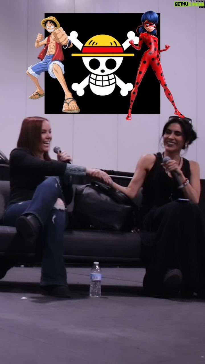 Cristina Valenzuela Instagram - What if Miraculous Ladybug became a Strawhat Pirate? A very liberation focused duo, no? 🐞👒🏴‍☠️ This clip is from the Denver @collect_a_con panel I moderated! Featuring the amazing OG voice of Luffy from Fox Box for us 90s kids @ericaschroederva and the incredible talents of @cristinavox who's the iconic Marinette from everyone's favorite Paris magical girl Miraculous Ladybug! Spots on! 🐞 She's gonna help Luffy be King of the Pirates! #onepiece #miraculoustalesofladybugandcatnoir #luffy #marinetteedit #collectacon #cristinavee #ericaschroeder #foxbox