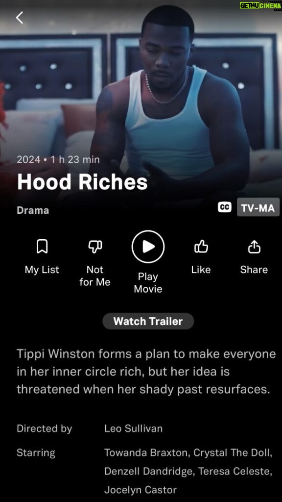 Crystal The Doll Instagram - And just like that… “Hood Riches” starring @crystal.the.doll @itowandabraxton @topnotchworldd & Myself is now streaming on @tubi GO RUN IT UP 🚀🚀🚀