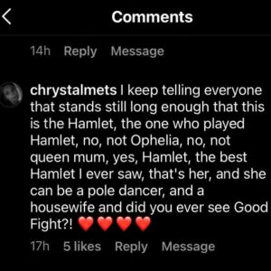 Cush Jumbo Instagram - I’ve always known I was a a bit of a weird chameleon but in the past this meant I struggled to fit into any particular industry box. Then one day you wake up and realise you have ended up building a chameleon shaped box all of your own and the best part? Lots of little baby chameleons are heading towards your box…and it feels #amazing 🌈 🦎 ❤️ 

Thanks @chrystalmets 😁