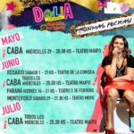Dalia Gutmann Instagram – Acá sentadita, comparto todas juntitas las próximas fechas del show @tengocosasparahacer 
¿En cuál nos vemos?🎉👇