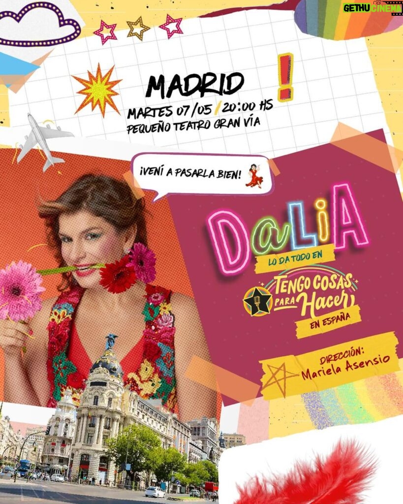 Dalia Gutmann Instagram - Estamos a punto de partir por primera ver con este show (y con show!) a España, y la EMOción, ANSIedad y ManiJa es TOTAL🎉⚡️‼️ Si andás por ahí, nos vemos. Si conocés a alguien que ande por ahí, avisale👇 ✔️A Coruña 3 de mayo 19hs Sede Afundación Festival mundial de humor @emhuoficial en @teatrocolon_acoruna (últimos tickets!) ✔️Barcelona Domingo 5 de mayo a las 20:30hs en @aquitania_teatre (No quedan tantas entradas!) ✔️Madrid Martes 7 de mayo 20hs en Pequeño Teatro Gran Via✨(Apurate a sacar que falta poco☝🏼) ✔️Mallorca Jueves 9 de mayo 22hs en @rivolicomedy (Nos vemos pronto‼️) ✔️Valencia Sábado 11 de mayo 20hs @rambleta (Ven a reírte, joder😋🎉) ✔️Málaga Lunes 13 de mayo 20:30hs en la @cocheracabaret (La pasaremos de puta madre Tío🤭😅) Los tickets en el LiNK de la BIO En cuál nos vemos? Producen: @hthproductora @etiquetanegra_producciones @eltiocaracoles