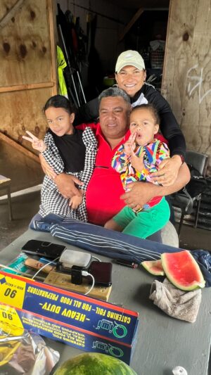 Dame Valerie Adams Instagram - Sunday harvesting my fa’e tangata’s watermelon. 🍉
We will be back for the ufi in October😂. #maumausapate oh well haha . 
Malo Aupito Uncle 🙏🏽. 
Ofa lahi atu ♥️