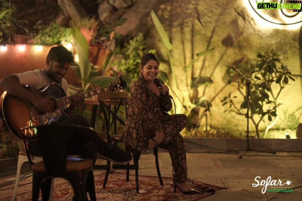 Damini Bhatla Instagram - @daminibhatlach 's first Sofar under the stars at @hog_hyd was a dream come true. Her energy filled the rooftop and fueled our soul. A huge thanks to everyone who came out to celebrate music and connection. You make these moments unforgettable. Love pictures by @samthakrar Special mention to @thehogbackyard @hog_hyd For hosting and setting up a magical show. #sofarhyderabad #daminibatla #hyderabad #sofarsounds