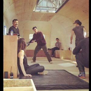 Dana DeLorenzo Instagram - Some good ol’ #tbt action. These pics make me happy. On this day…
• 2015 - day 5 on set #ashvsevildead. Blocking in the bare bones of the airstream with Sam Raimi, Bruce  @shemp_malone and gang
• 2016 - wish I remembered what Lucy @reallucylawless said
• 2016 - apparently it was funny
• 2016 - cue cackle laughs 
• 2017 - just hanging around in the airstream 
• 2016 - that time I secretly tried on THE mechanical hand with the help of my co-conspirator @tedraimi 
• 2016 - Ted doing an accurate impression of me 

#throwbackthursday #behindthescenes #onset #memories
