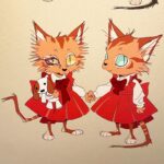 Dana Terrace Instagram - When I was a kid I would always draw these cat twins going on perilous adventures on their way home from school. Ghosts, dinosaurs, and mine-cart chases! It’d be sick if I could ever find those sketchbooks and do something wild like that haha.