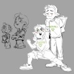 Dana Terrace Instagram - Merry Christmas, have some never before seen #TheOwlHouse sketches! 1) Doodling to get myself in the headspace for Watching and Dreaming post retakes. 2) Gus and Hunter human realm clothes while we were writing Thanks to Them. 3) First ever sketch of the Collector. He changed so much!! I much prefer his final design but this version will always hold a place in my heart. 4) Just sketching cute stuff for fun. 5) First sketch of Huntlow when we started developing their relationship. That's all for now byyyyeeeeee!