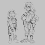Dana Terrace Instagram - Merry Christmas, have some never before seen #TheOwlHouse sketches! 1) Doodling to get myself in the headspace for Watching and Dreaming post retakes. 2) Gus and Hunter human realm clothes while we were writing Thanks to Them. 3) First ever sketch of the Collector. He changed so much!! I much prefer his final design but this version will always hold a place in my heart. 4) Just sketching cute stuff for fun. 5) First sketch of Huntlow when we started developing their relationship. That's all for now byyyyeeeeee!