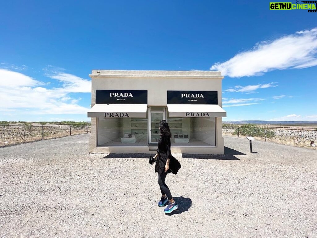 Danay García Instagram - Breakfast at @prada #marfa 👑 How we choose what we do, and how we approach it…will determine whether the sum of our days adds up to a formless blur, or to something resembling a work of art. 🌵❤️ #lifeinthecountry #desert #marfa #danaygarcia #travels #prada #fashion #love #beauty Never forget the magic 👑#queen