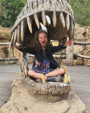 Dani Harmer Instagram - What a treat to spend yesterday with our besties at one of our favourite places @westmidsafari ! 
It’s character week at the park this may half term and character meet and greets are free! Just book your time slot when you book your tickets! We were lucky enough to meet Bluey who is my absolute fave!!!!! 
Thank you @westmidsafari for kindly gifting us the tickets! We will be back again very soon! 🦒 #gifted #ad #prvisit 🫶🏻