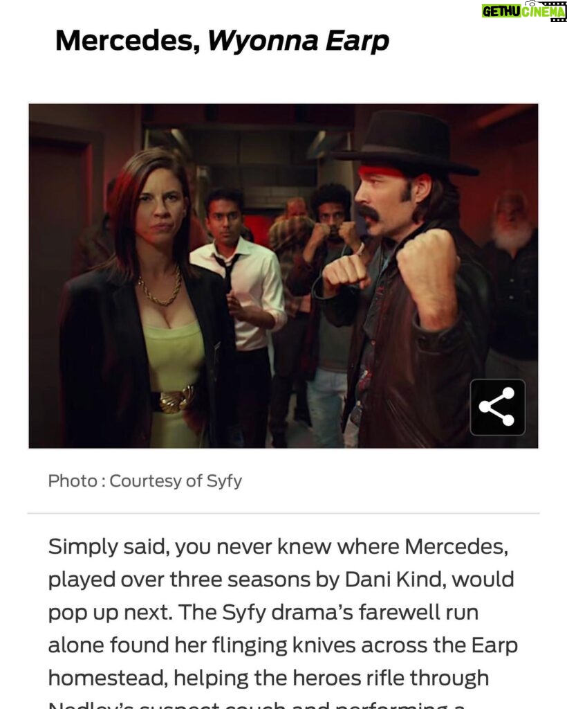 Dani Kind Instagram - Thank you for the shout out! And FOREVER thank you @unicorndepot for the roller coaster that was Mercedes. I loved every min of playing with this cast and crew. #wynonnaearp